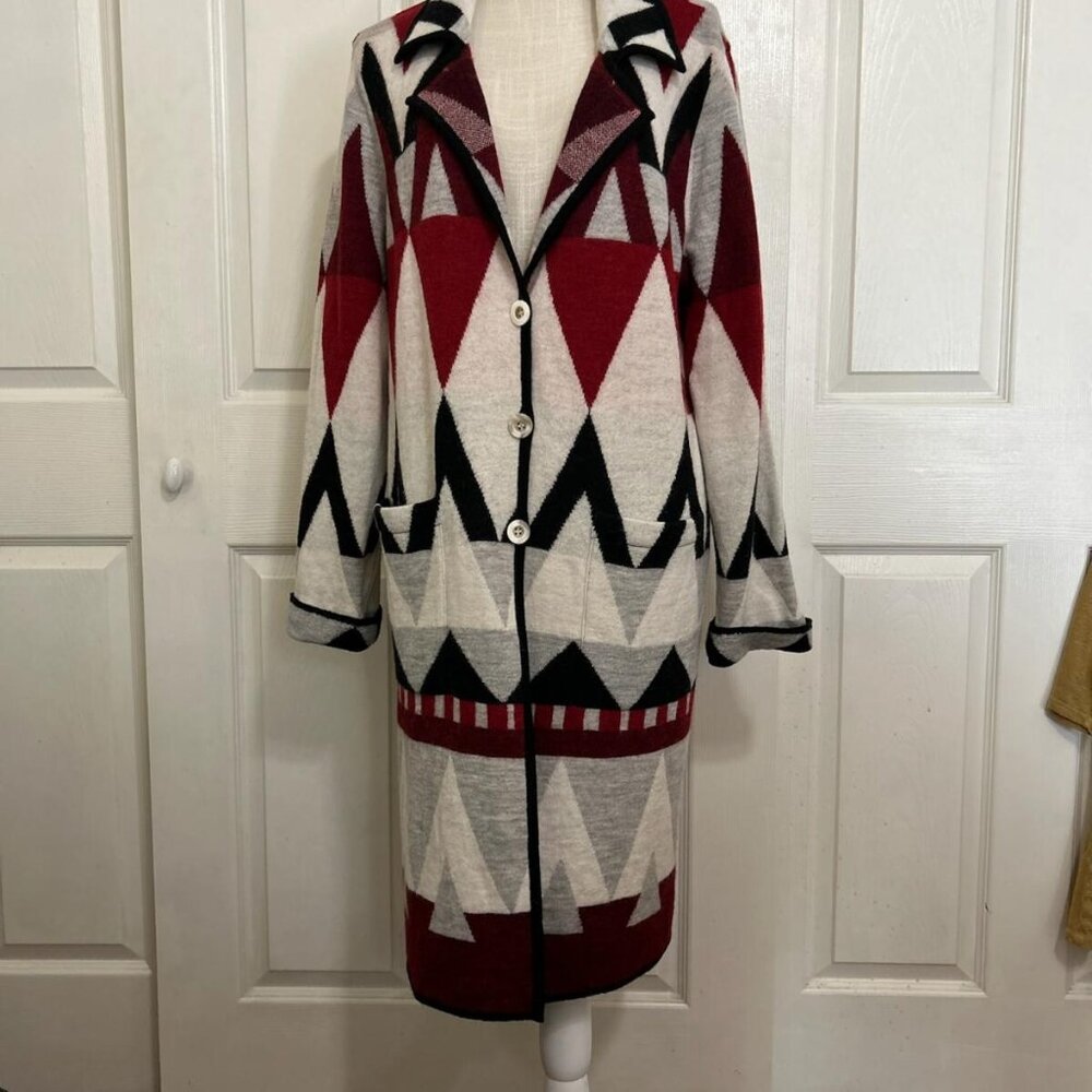 peruvian connection surabaya knit baby alpaca sweater long coat